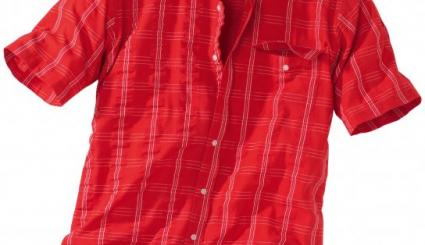 Hemd “Red Lines” mit Waffeloptik