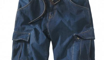 Cargobermuda aus Denim