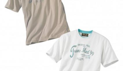 2er-Pack T-Shirts mit Doppelkragen
