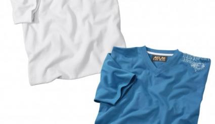 2er-Pack T-Shirts mit V-Ausschnitt